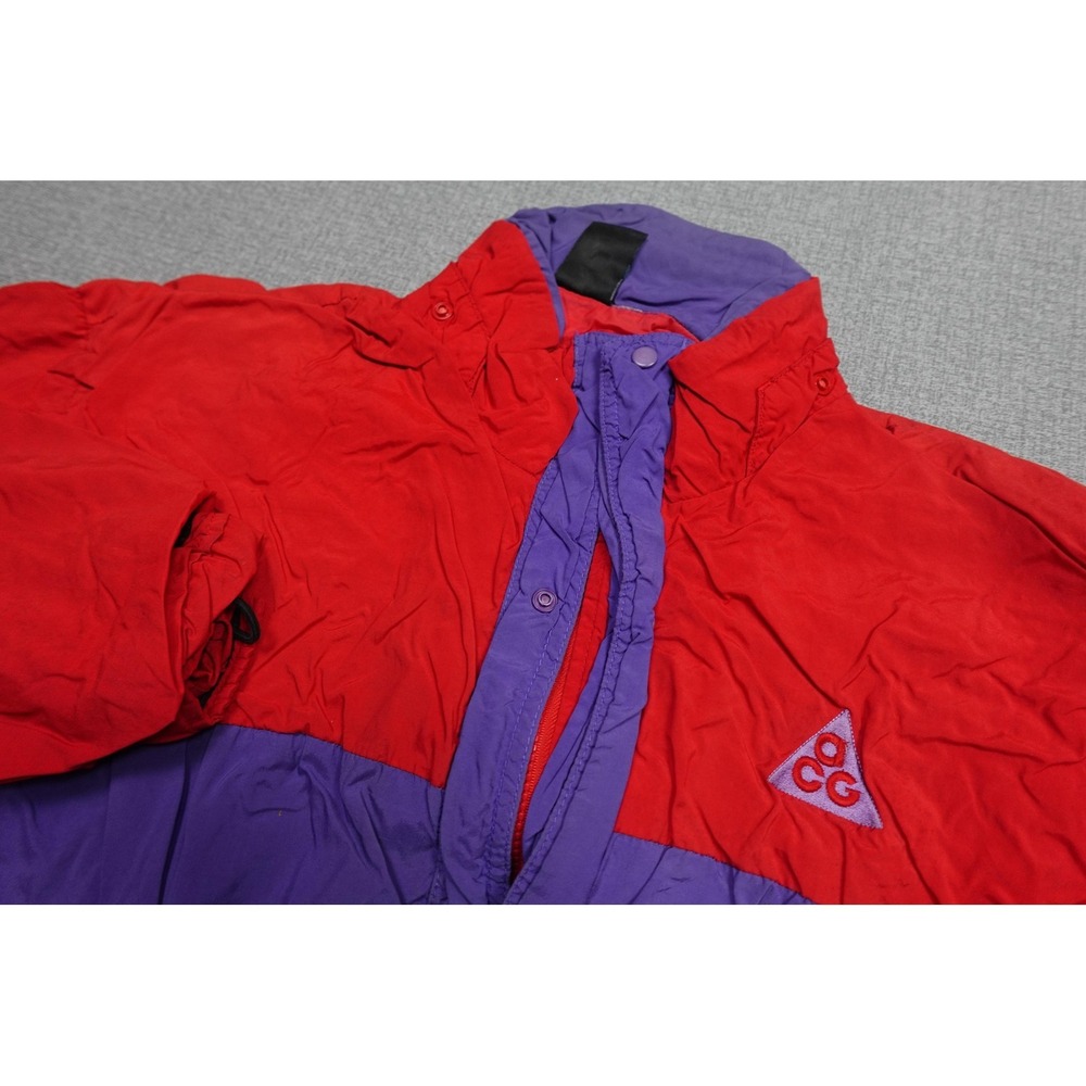 Vintage Nike ACG Jacket Mens Large Red Purple Colorblock Retro Hauscuran 90s